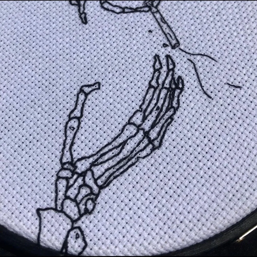 Skeleton Embroidery Hoop - Picture 3 of 5